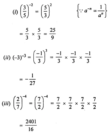 ML Aggarwal Class 8 Solutions for ICSE Maths Chapter 2 Exponents and Powers Ex 2.1 2