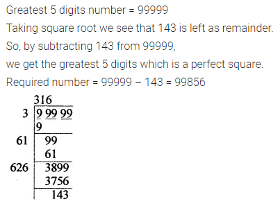 ML Aggarwal Class 8 Solutions for ICSE Maths Chapter 3 Squares and Square Roots Check Your Progress 18
