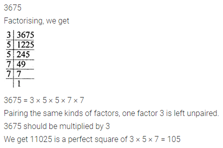 ML Aggarwal Class 8 Solutions for ICSE Maths Chapter 3 Squares and Square Roots Check Your Progress 2