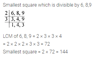ML Aggarwal Class 8 Solutions for ICSE Maths Chapter 3 Squares and Square Roots Check Your Progress 6
