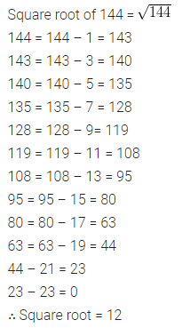 ML Aggarwal Class 8 Solutions for ICSE Maths Chapter 3 Squares and Square Roots Check Your Progress 9