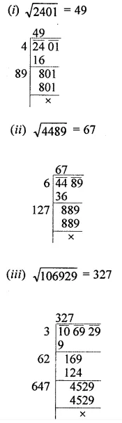 ML Aggarwal Class 8 Solutions for ICSE Maths Chapter 3 Squares and Square Roots Ex 3.4 1