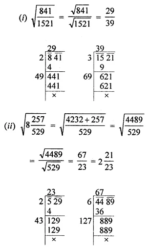 ML Aggarwal Class 8 Solutions for ICSE Maths Chapter 3 Squares and Square Roots Ex 3.4 10