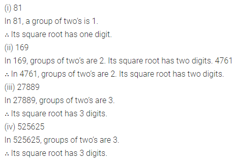 ML Aggarwal Class 8 Solutions for ICSE Maths Chapter 3 Squares and Square Roots Ex 3.4 4