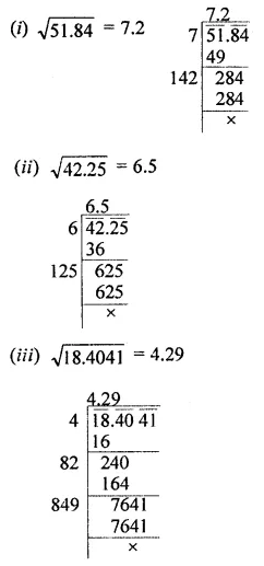 ML Aggarwal Class 8 Solutions for ICSE Maths Chapter 3 Squares and Square Roots Ex 3.4 5