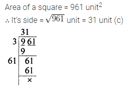 ML Aggarwal Class 8 Solutions for ICSE Maths Chapter 3 Squares and Square Roots Objective Type Questions 12