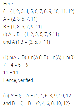 ML Aggarwal Class 8 Solutions for ICSE Maths Chapter 6 Operation on Sets Venn Diagrams Check Your Progress 4