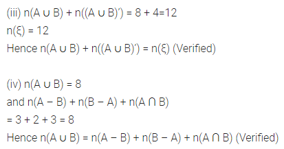 ML Aggarwal Class 8 Solutions for ICSE Maths Chapter 6 Operation on Sets Venn Diagrams Check Your Progress 8