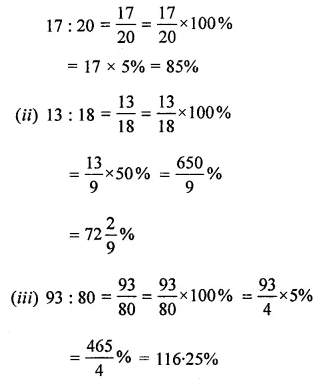 ML Aggarwal Class 8 Solutions for ICSE Maths Chapter 7 Percentage Ex 7.1 10