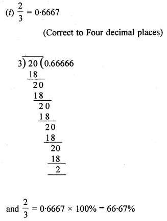 ML Aggarwal Class 8 Solutions for ICSE Maths Chapter 7 Percentage Ex 7.1 7