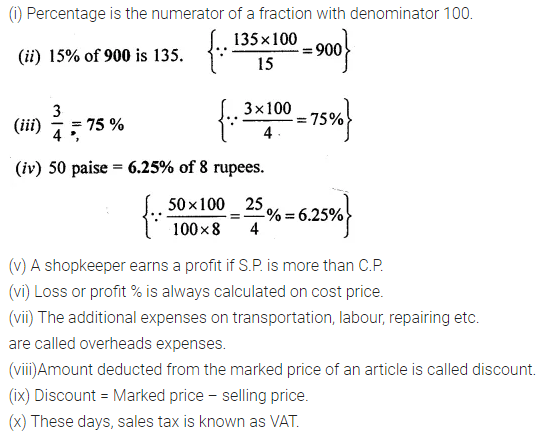 ML Aggarwal Class 8 Solutions for ICSE Maths Chapter 7 Percentage Objective Type Questions 1