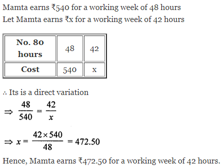 ML Aggarwal Class 8 Solutions for ICSE Maths Chapter 9 Direct and Inverse Variation Check Your Progress 8