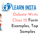 Debate Writing Class 12