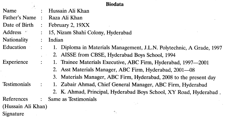 Letter for job Application Class 11 Format, Examples, Samples, Topics 4