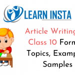 Article Writing for Class 10
