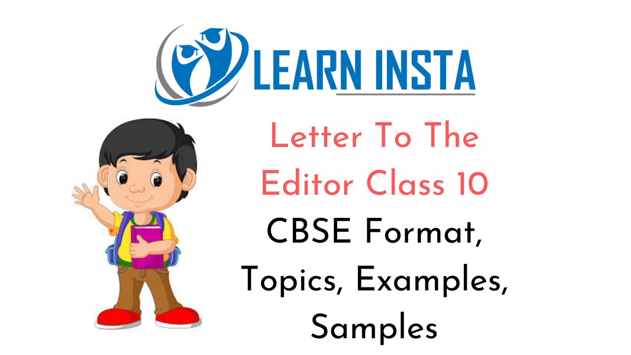 Letter To Editor Class 10