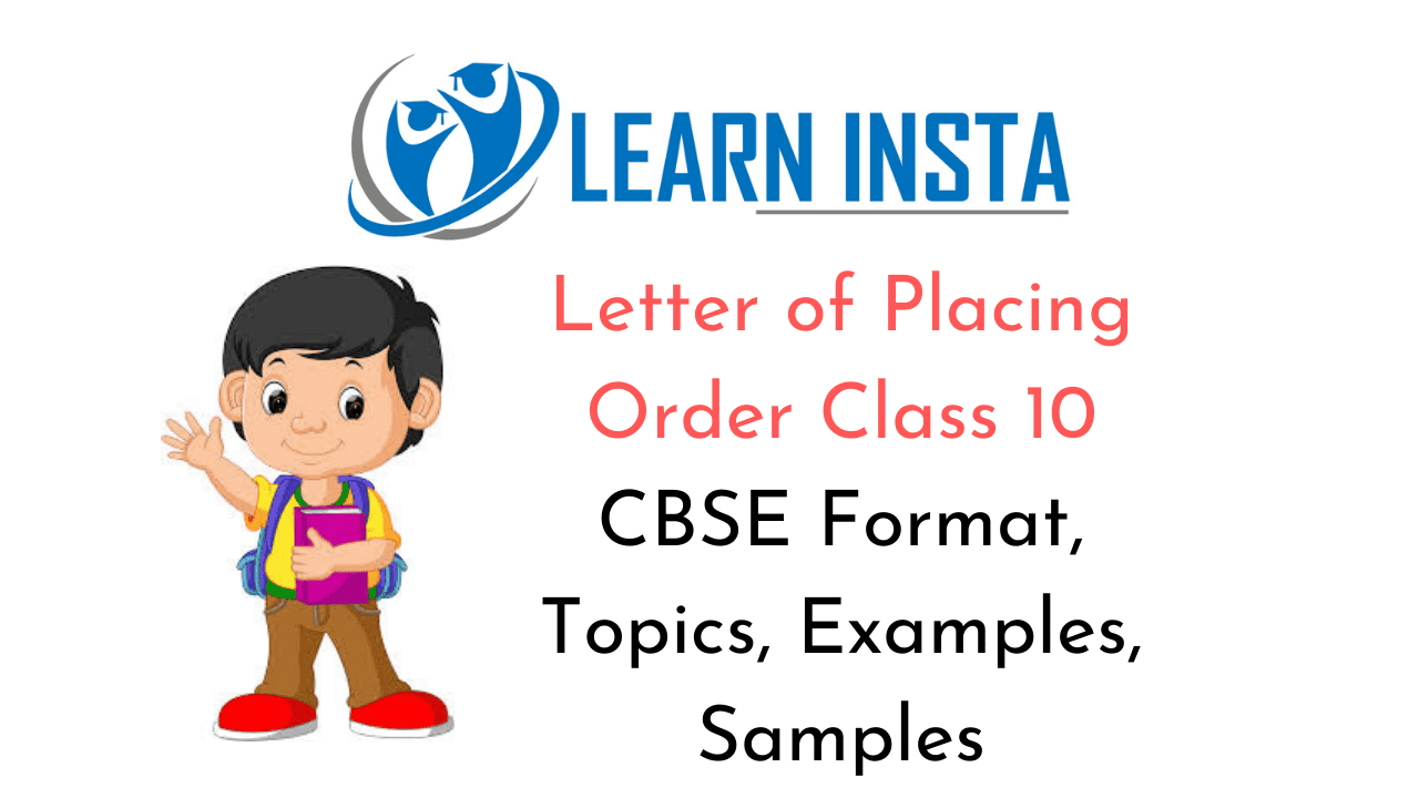 Letter of Placing Order Class 10