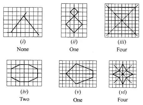 ML Aggarwal Class 6 Solutions for ICSE Maths Chapter 12 Symmetry Ex 12.1 10