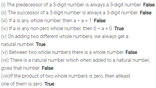 ML Aggarwal Class 6 Solutions for ICSE Maths Chapter 2 Whole Numbers Objective Type Questions 2