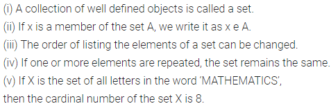 ML Aggarwal Class 6 Solutions for ICSE Maths Chapter 5 Sets Objective Type Questions 1