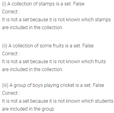 ML Aggarwal Class 6 Solutions for ICSE Maths Chapter 5 Sets Objective Type Questions 2