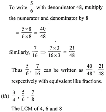 ML Aggarwal Class 6 Solutions for ICSE Maths Chapter 6 Fractions Ex 6.3