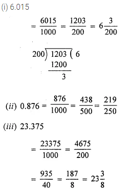 ML Aggarwal Class 6 Solutions for ICSE Maths Chapter 7 Decimals Check Your Progress 1