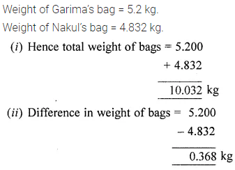 ML Aggarwal Class 6 Solutions for ICSE Maths Chapter 7 Decimals Check Your Progress 8