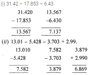 ML Aggarwal Class 6 Solutions for ICSE Maths Chapter 7 Decimals Check Your Progress 9