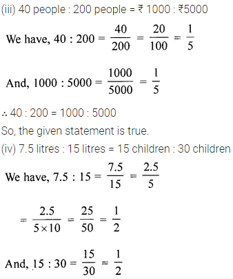 ML Aggarwal Class 6 Solutions for ICSE Maths Chapter 8 Ratio and Proportion Ex 8.2 7