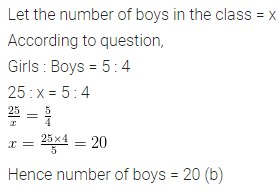 ML Aggarwal Class 6 Solutions for ICSE Maths Chapter 8 Ratio and Proportion Objective Type Questions 9