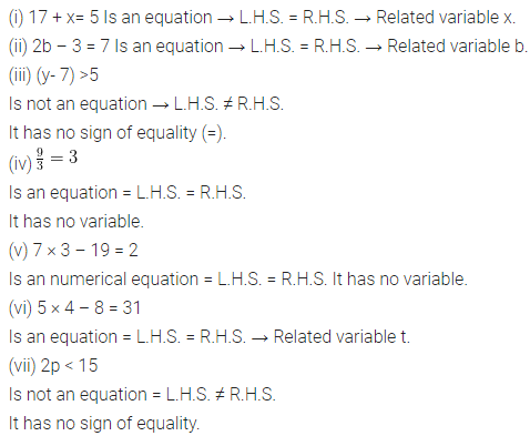 ML Aggarwal Class 6 Solutions for ICSE Maths Chapter 9 Algebra Ex 9.5 1
