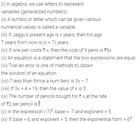 ML Aggarwal Class 6 Solutions for ICSE Maths Chapter 9 Algebra Objective Type Questions 1