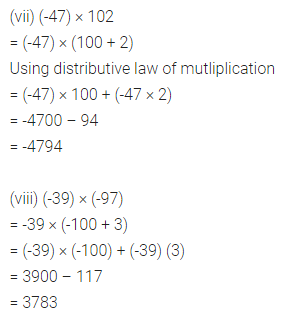 ML Aggarwal Class 7 Solutions for ICSE Maths Chapter 1 Integers Ex 1.3 6