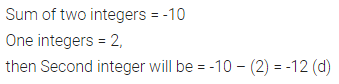 ML Aggarwal Class 7 Solutions for ICSE Maths Chapter 1 Integers Objective Type Questions 14