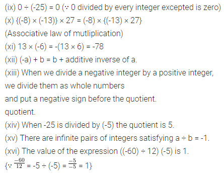 ML Aggarwal Class 7 Solutions for ICSE Maths Chapter 1 Integers Objective Type Questions 2