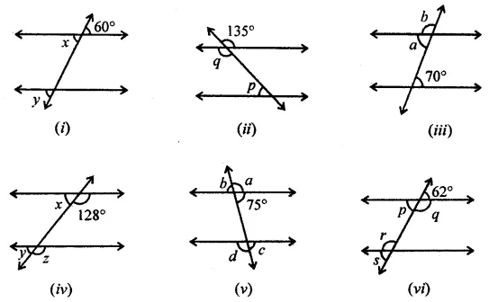 ML Aggarwal Class 7 Solutions for ICSE Maths Chapter 10 Lines and Angles Ex 10.2 10