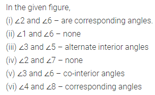 ML Aggarwal Class 7 Solutions for ICSE Maths Chapter 10 Lines and Angles Ex 10.2 2