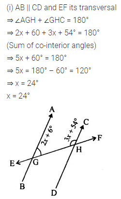ML Aggarwal Class 7 Solutions for ICSE Maths Chapter 10 Lines and Angles Ex 10.2 8
