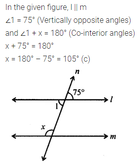 ML Aggarwal Class 7 Solutions for ICSE Maths Chapter 10 Lines and Angles Objective Type Questions 17