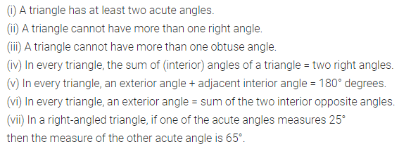 ML Aggarwal Class 7 Solutions for ICSE Maths Chapter 11 Triangles and its Properties Objective Type Questions 1