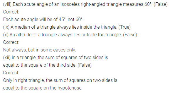 ML Aggarwal Class 7 Solutions for ICSE Maths Chapter 11 Triangles and its Properties Objective Type Questions 3