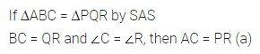 ML Aggarwal Class 7 Solutions for ICSE Maths Chapter 12 Congruence of Triangles Objective Type Questions 9