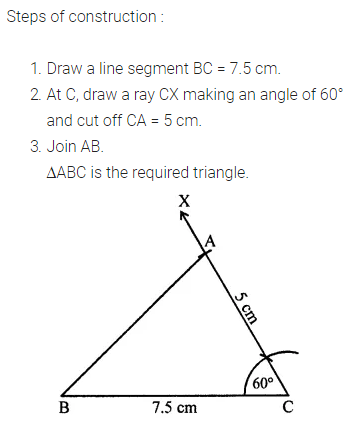 ML Aggarwal Class 7 Solutions for ICSE Maths Chapter 13 Practical Geometry Check Your Progress 4