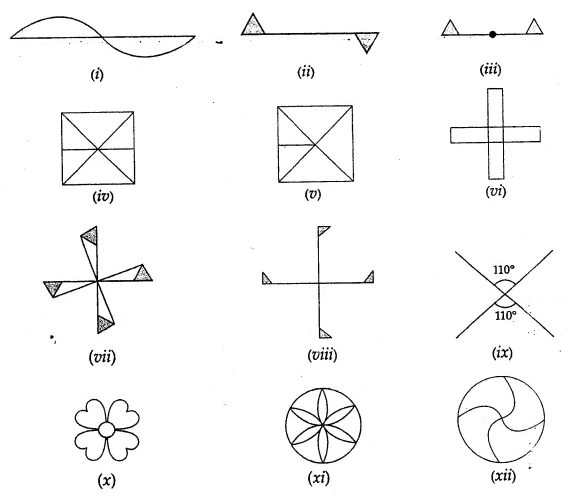 ML Aggarwal Class 7 Solutions for ICSE Maths Chapter 14 Symmetry Ex 14.2 1