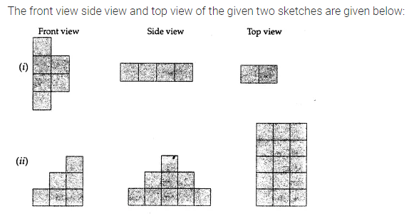 ML Aggarwal Class 7 Solutions for ICSE Maths Chapter 15 Visualising Solid Shapes Check Your Progress 7