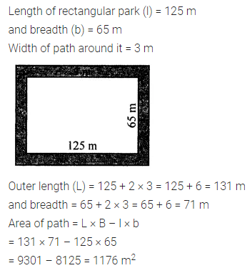 ML Aggarwal Class 7 Solutions for ICSE Maths Chapter 16 Perimeter and Area Check Your Progress 1