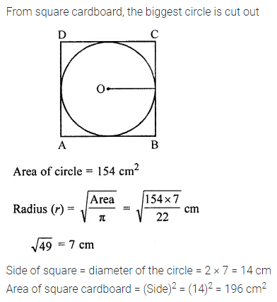 ML Aggarwal Class 7 Solutions for ICSE Maths Chapter 16 Perimeter and Area Check Your Progress 13