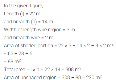 ML Aggarwal Class 7 Solutions for ICSE Maths Chapter 16 Perimeter and Area Check Your Progress 3