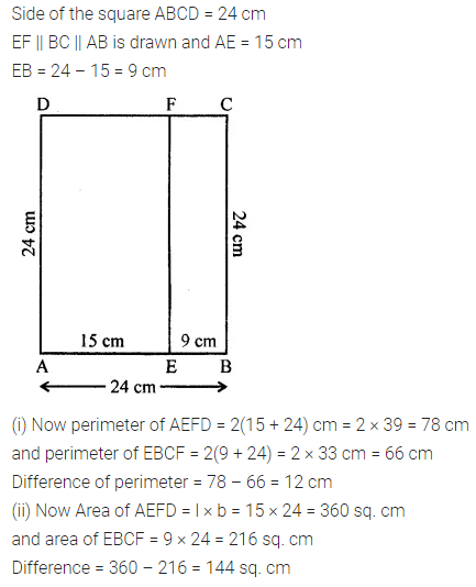 ML Aggarwal Class 7 Solutions for ICSE Maths Chapter 16 Perimeter and Area Ex 16.1 2